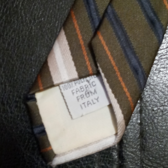 Vintage Italian Striped Polyester Tie - Picture 2 of 2